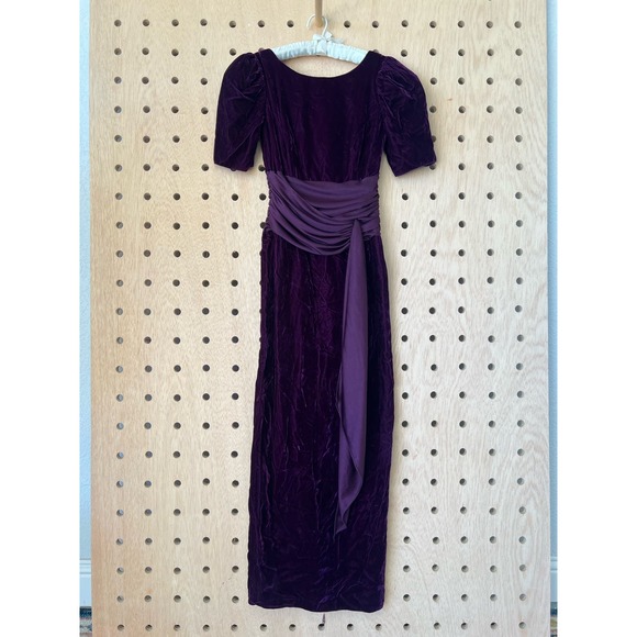 Purple velvet vintage dress - Picture 2 of 8